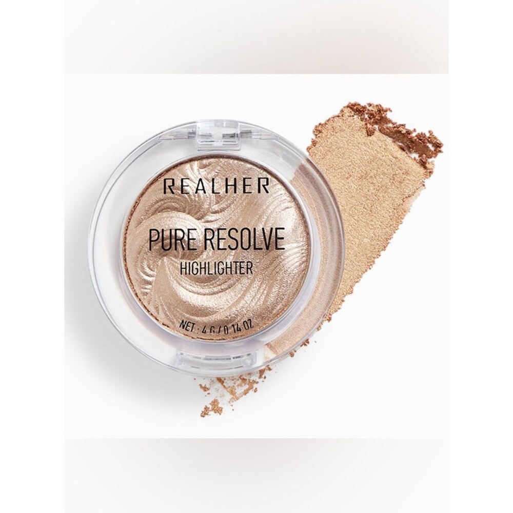 RealHer Pure Resolve Shimmer Highlighter Compact in Champagne